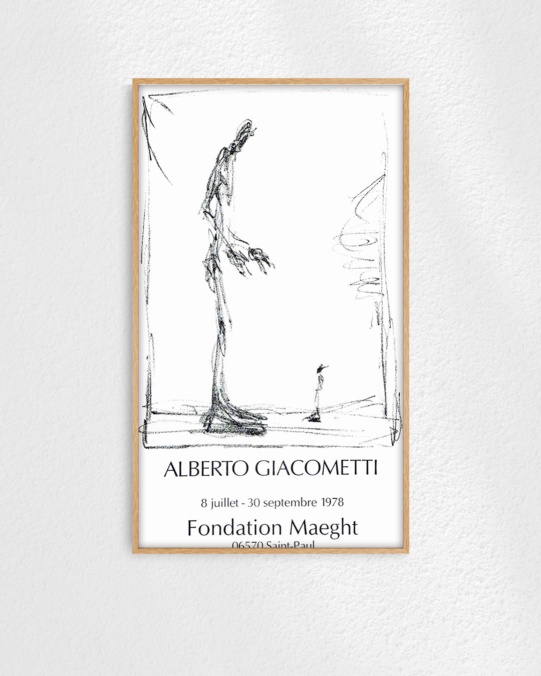 Dessin I Exhibition Poster (Fondation Maeght, 1978)ポスター【Alberto Giacometti│アルベルト・ジャコメッティ】（78.5×45.5）