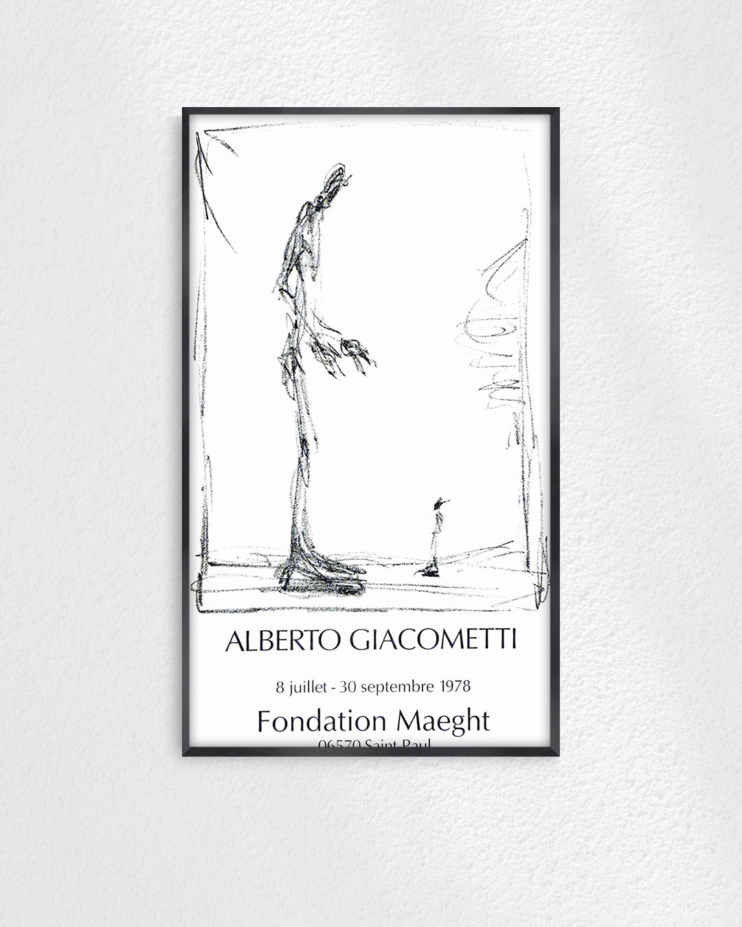 Dessin I Exhibition Poster (Fondation Maeght, 1978)ポスター【Alberto Giacometti│アルベルト・ジャコメッティ】（78.5×45.5）