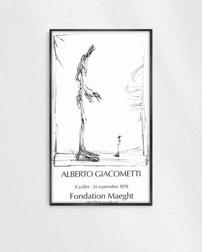 Dessin I Exhibition Poster (Fondation Maeght, 1978)ポスター【Alberto Giacometti│アルベルト・ジャコメッティ】（78.5×45.5）
