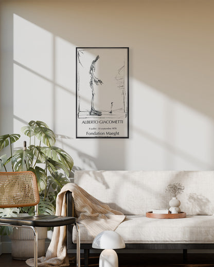 Dessin I Exhibition Poster (Fondation Maeght, 1978)ポスター【Alberto Giacometti│アルベルト・ジャコメッティ】（78.5×45.5）