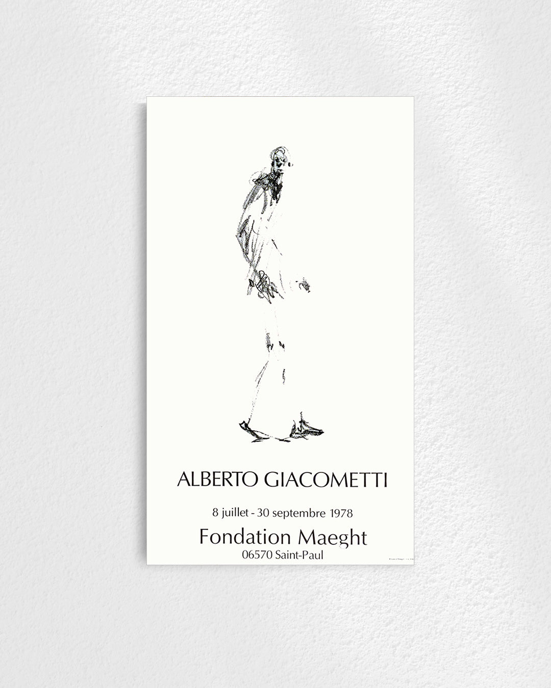 Dessin II Exhibition Poster (Fondation Maeght, 1978)ポスター【Alberto Giacometti│アルベルト・ジャコメッティ】（78.5×45.5）