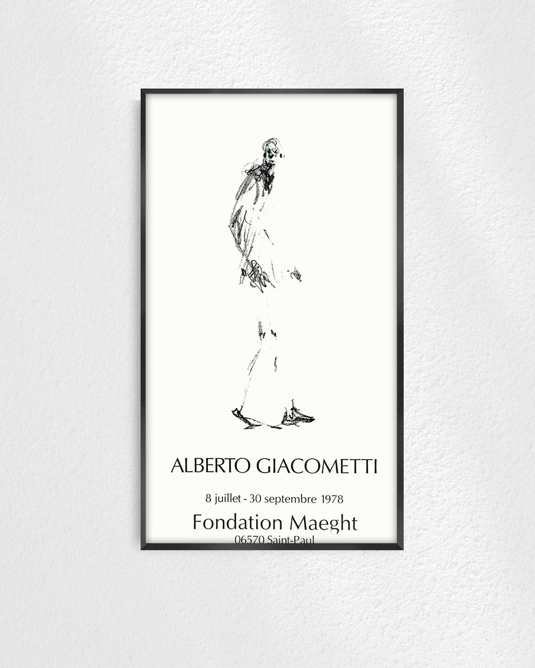 Dessin II Exhibition Poster (Fondation Maeght, 1978)ポスター【Alberto Giacometti│アルベルト・ジャコメッティ】（78.5×45.5）