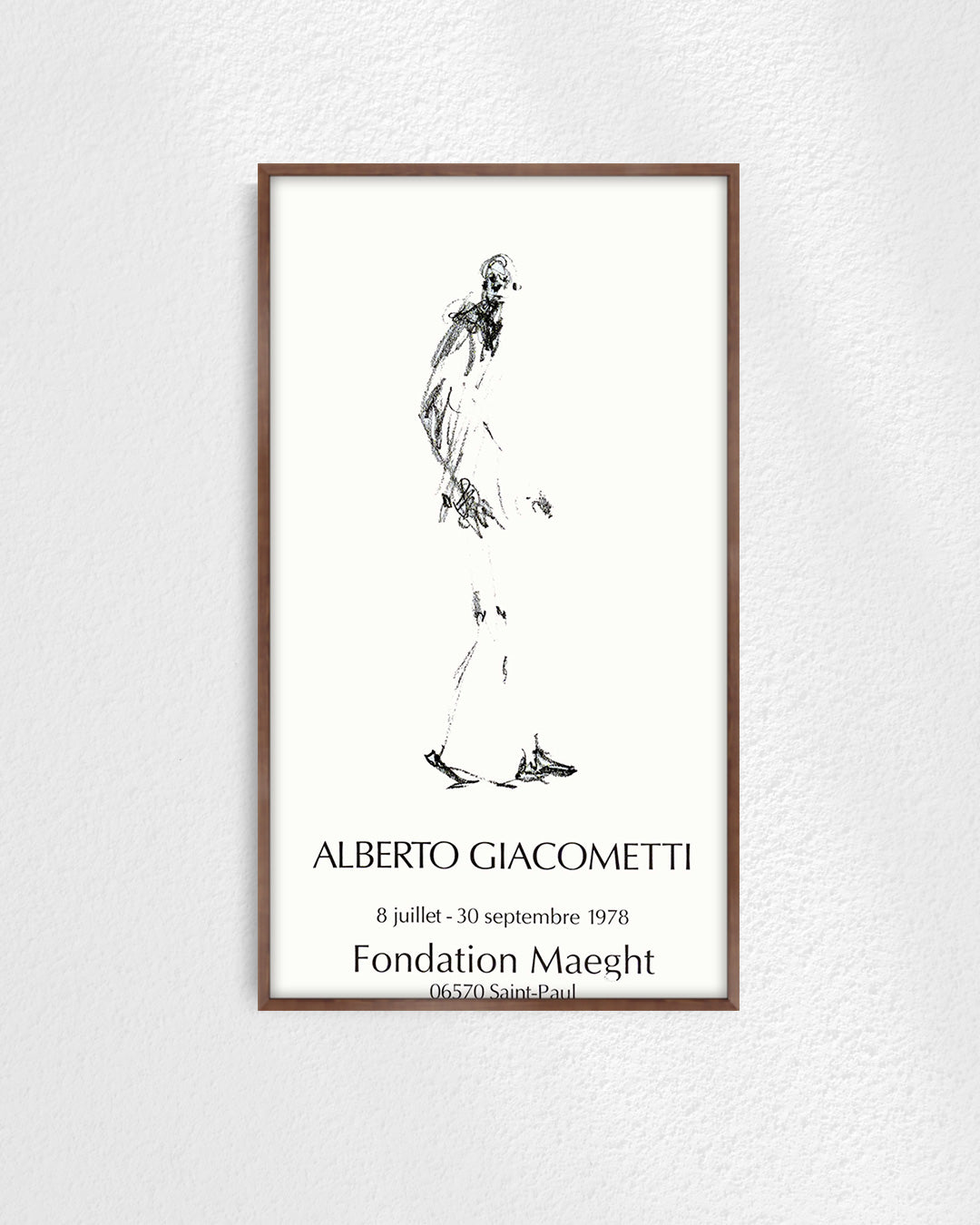 Dessin II Exhibition Poster (Fondation Maeght, 1978)ポスター【Alberto Giacometti│アルベルト・ジャコメッティ】（78.5×45.5）