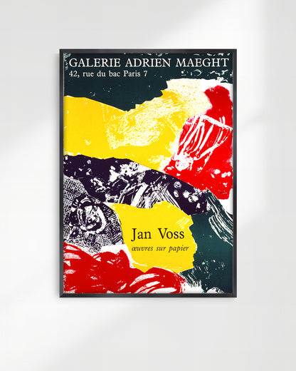 Œuvres sur papier Exhibition Poster (Galerie Adrien Maeght, 1985)ポスター【Jan Voss│ヤン・フォス】（68×48.5）