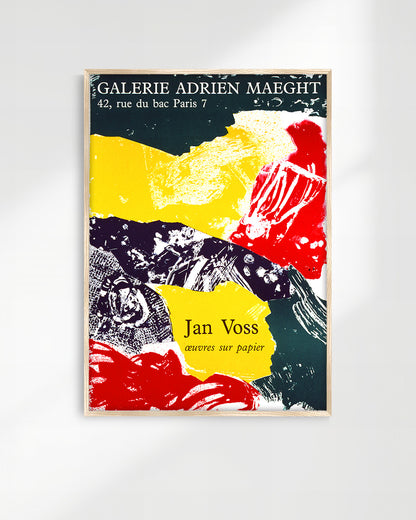 Œuvres sur papier Exhibition Poster (Galerie Adrien Maeght, 1985)ポスター【Jan Voss│ヤン・フォス】（68×48.5）