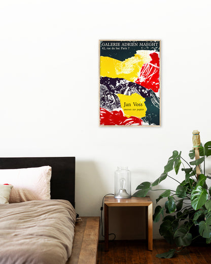 Œuvres sur papier Exhibition Poster (Galerie Adrien Maeght, 1985)ポスター【Jan Voss│ヤン・フォス】（68×48.5）