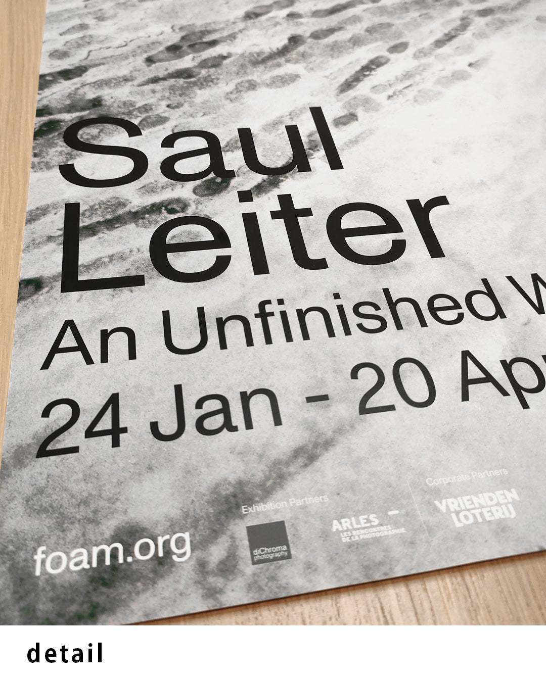 An Unfinished World（Foam Amsterdam 2025）ポスター【Saul Leiter