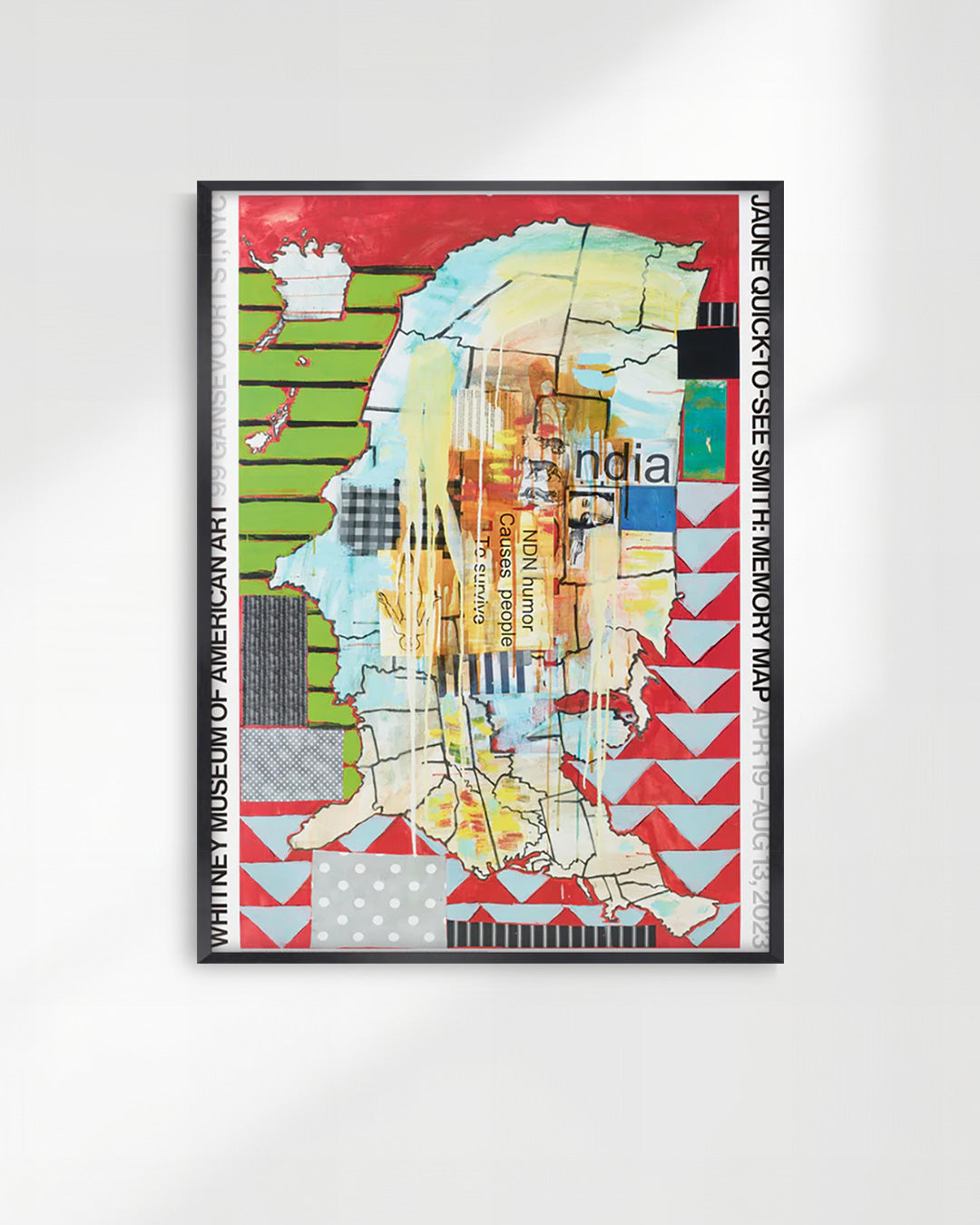 Memory Map Exhibitionポスター【Jaune Quick-to-See Smith│ジュアン・クイック＝トゥ＝シー・スミス】（61cm×46cm）
