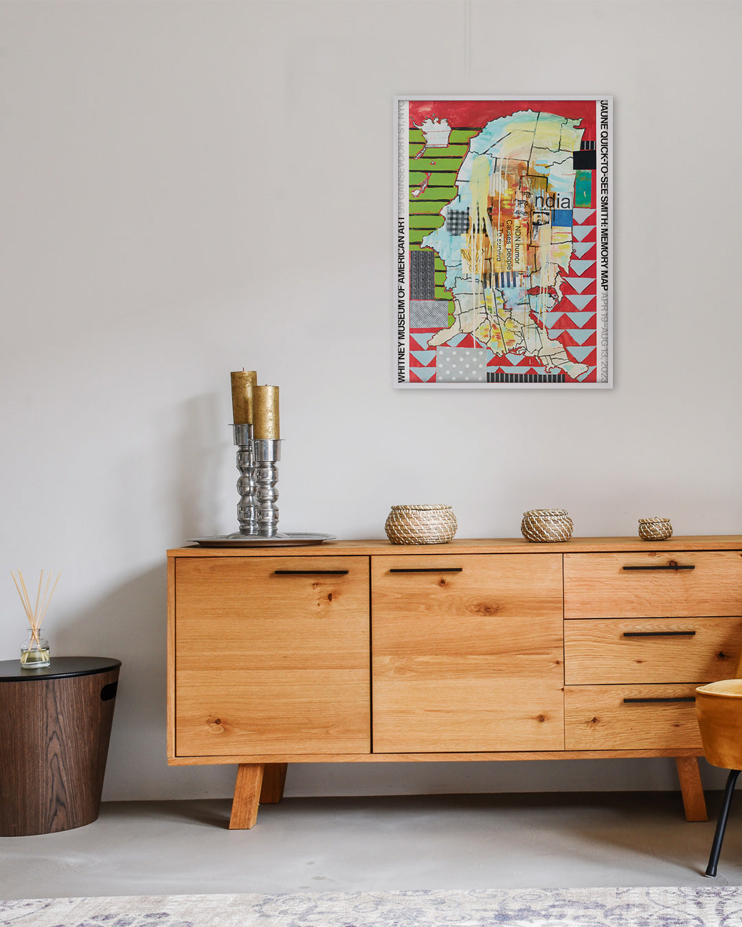 Memory Map Exhibitionポスター【Jaune Quick-to-See Smith│ジュアン・クイック＝トゥ＝シー・スミス】（61cm×46cm）