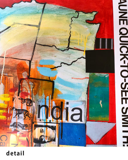 Memory Map Exhibitionポスター【Jaune Quick-to-See Smith│ジュアン・クイック＝トゥ＝シー・スミス】（61cm×46cm）