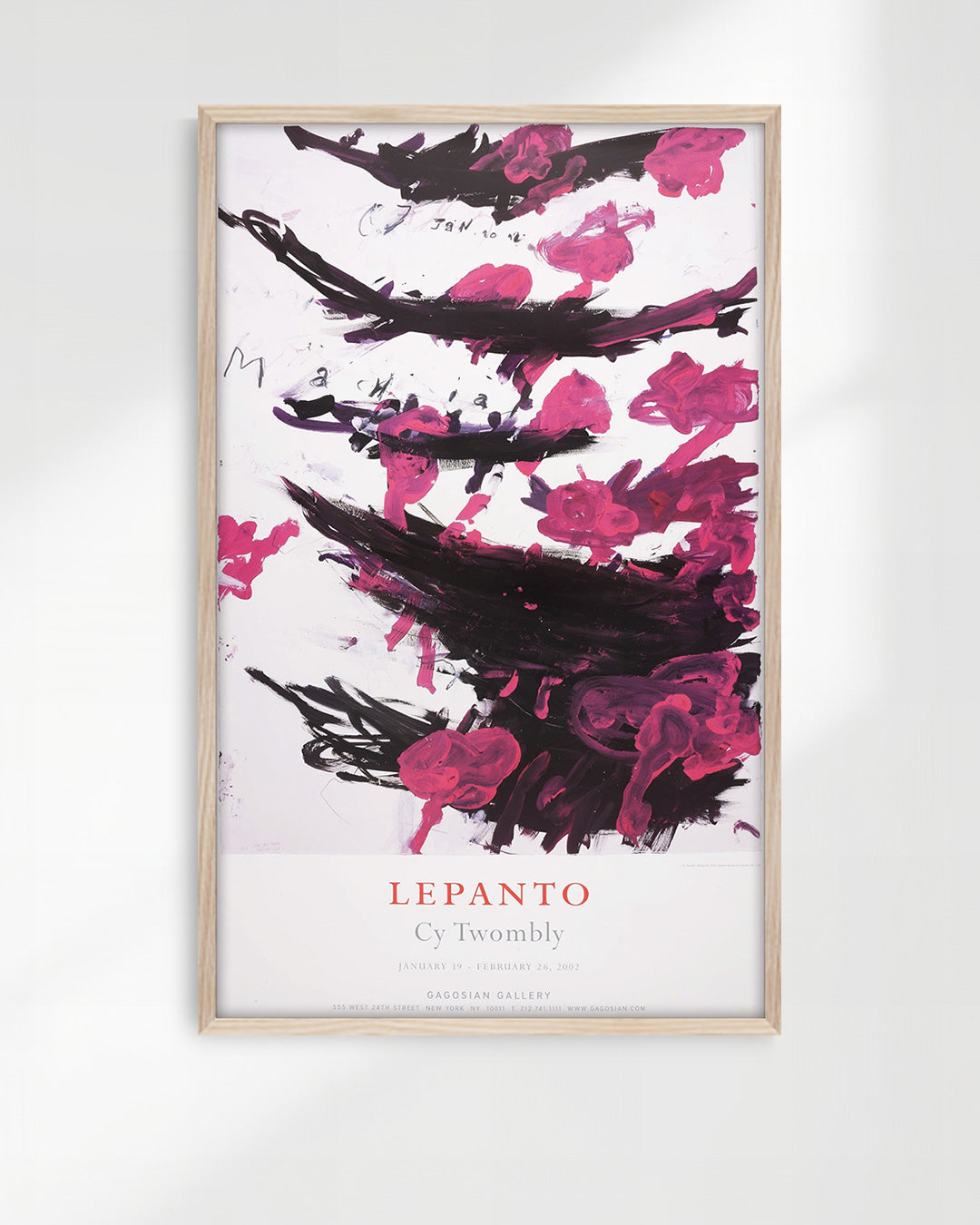 LEPANTO Exhibition Poster (Gagosian Gallery, 2002)ポスター【Cy Twombly│サイ・トゥオンブリー】（96.5×61）