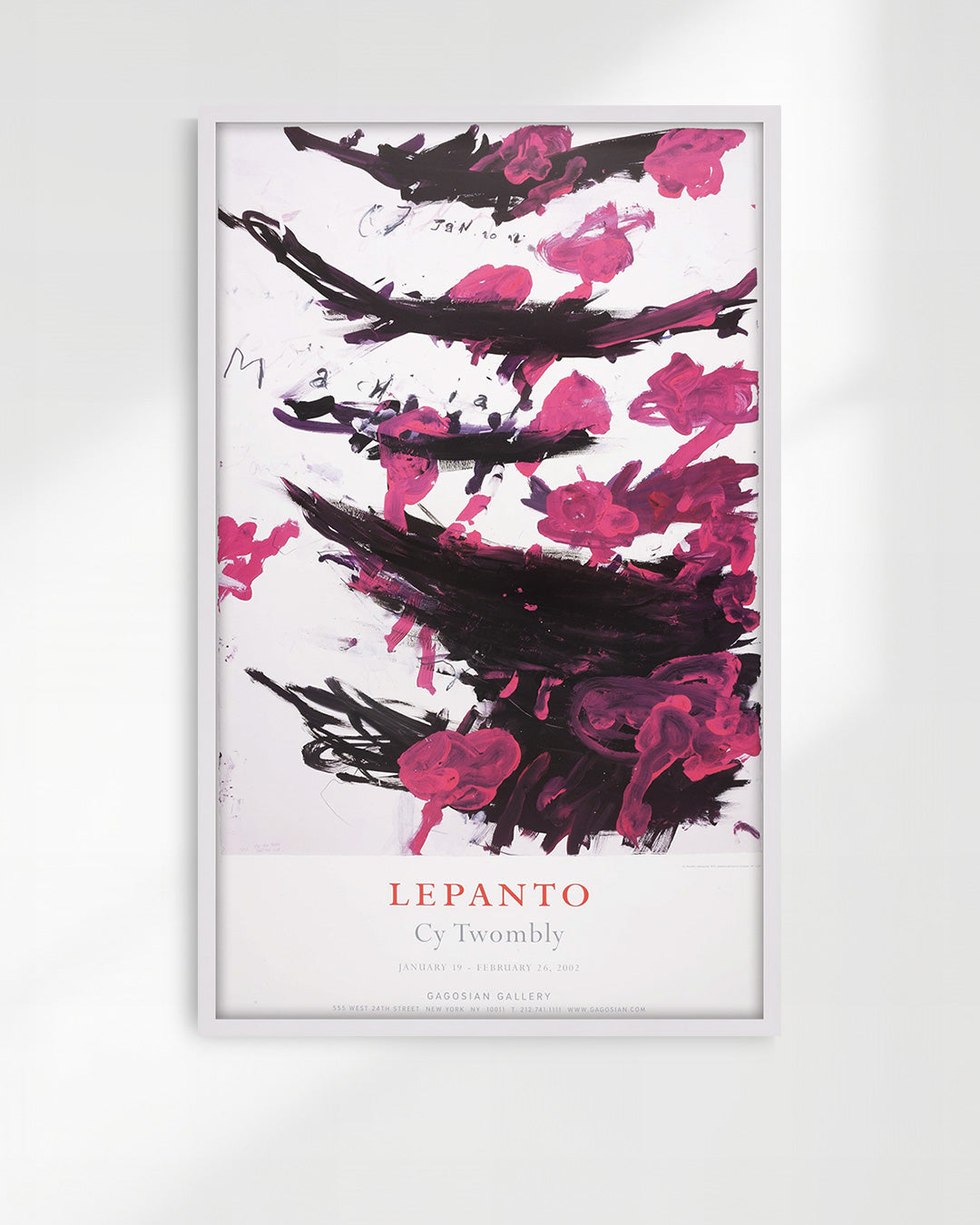 LEPANTO Exhibition Poster (Gagosian Gallery, 2002)ポスター【Cy Twombly│サイ・トゥオンブリー】（96.5×61）
