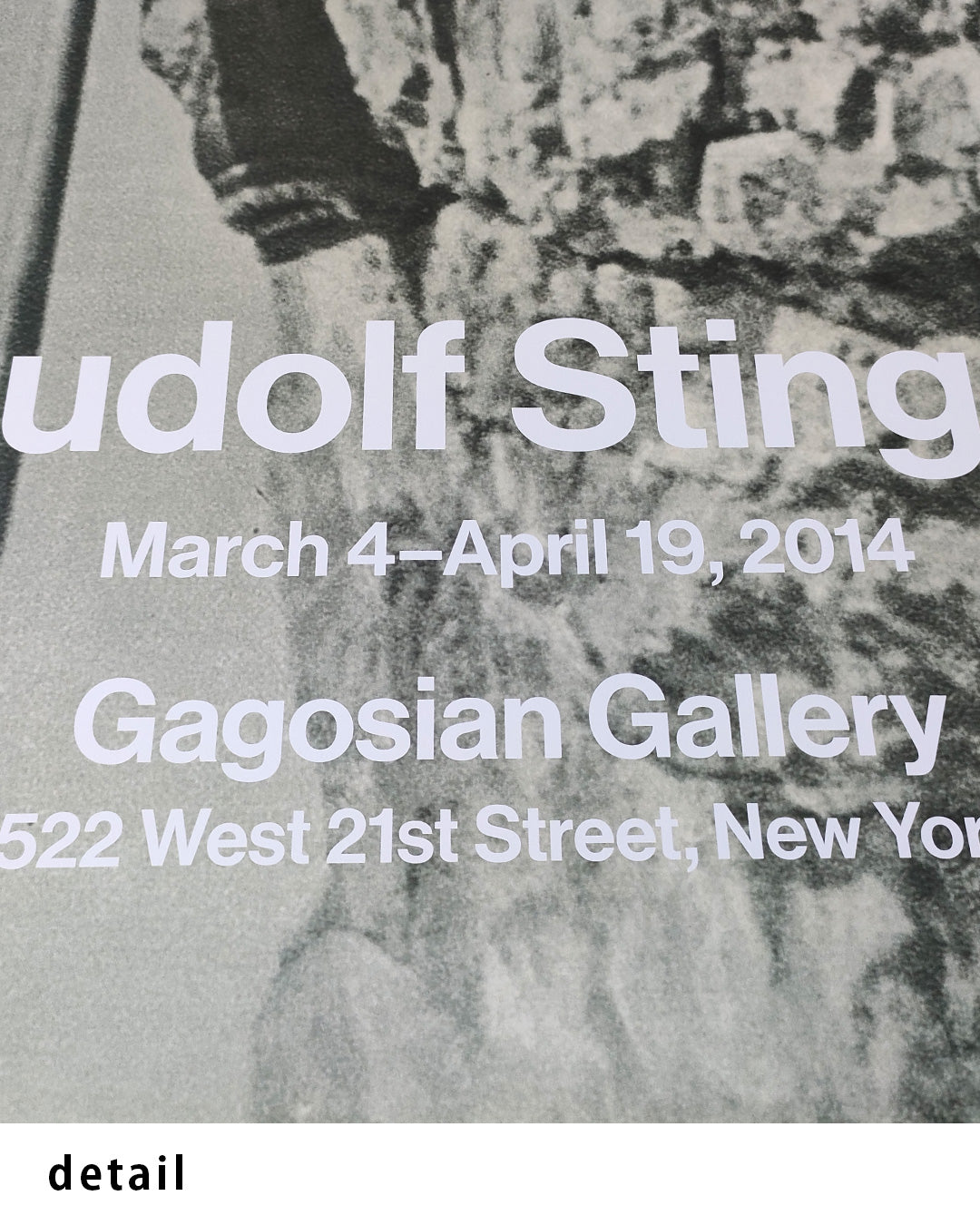 Gagosian Exhibition Poster, 2014ポスター【Rudolf Stingel│ルドルフ・スティンゲル】（99.1×70.5）