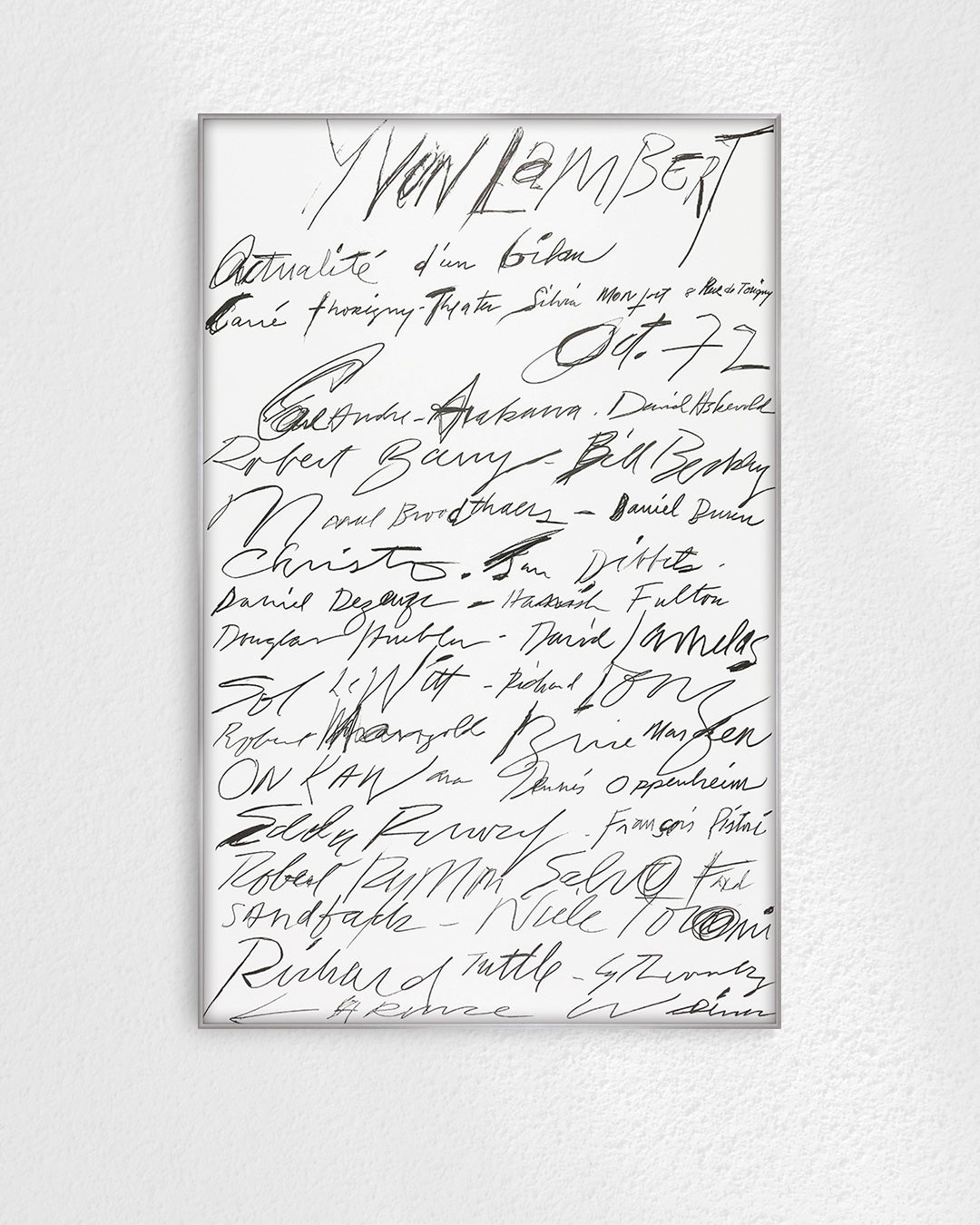 Actualité d’un bilan Exhibition Poster (Yvon Lambert, 1972)ポスター【Cy Twombly│サイ・トゥオンブリー】（89.7×57.6）