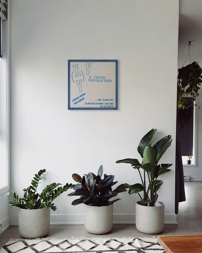 À fripon fripon & demi Exhibition Poster (Yvon Lambert, 1997)ポスター【Lawrence Weiner│ローレンス・ウェイナー】（44×43.5）