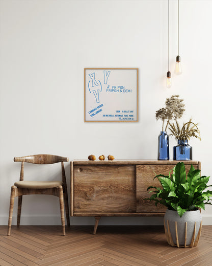 À fripon fripon & demi Exhibition Poster (Yvon Lambert, 1997)ポスター【Lawrence Weiner│ローレンス・ウェイナー】（44×43.5）