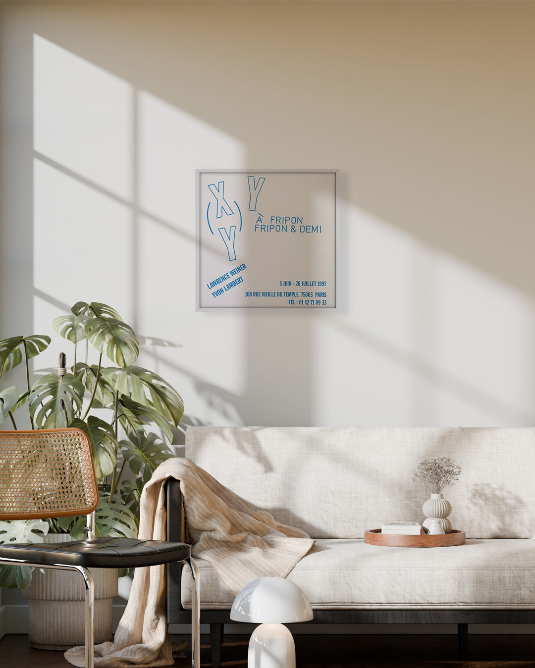 À fripon fripon & demi Exhibition Poster (Yvon Lambert, 1997)ポスター【Lawrence Weiner│ローレンス・ウェイナー】（44×43.5）
