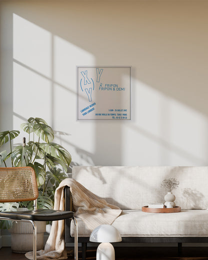 À fripon fripon & demi Exhibition Poster (Yvon Lambert, 1997)ポスター【Lawrence Weiner│ローレンス・ウェイナー】（44×43.5）