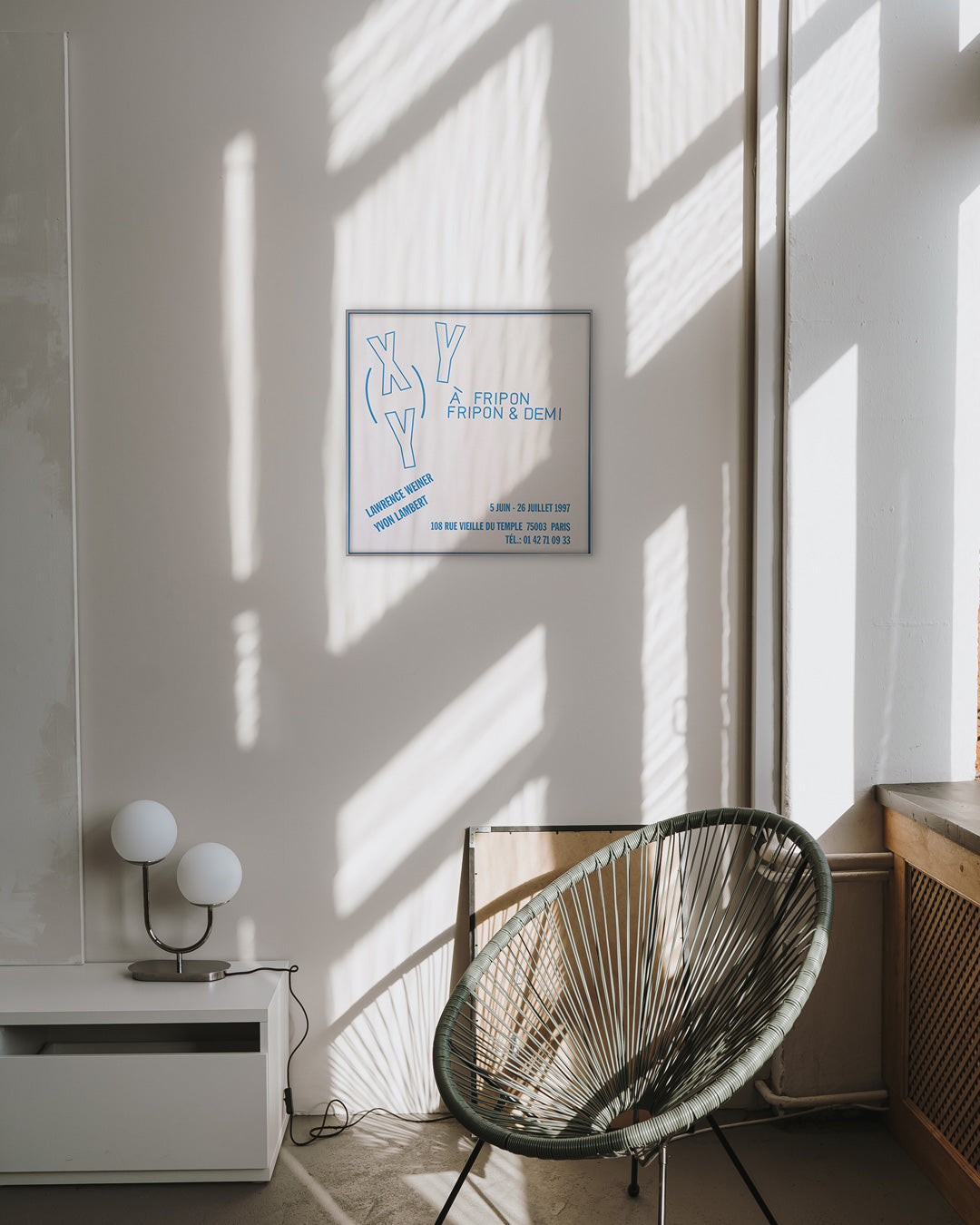 À fripon fripon & demi Exhibition Poster (Yvon Lambert, 1997)ポスター【Lawrence Weiner│ローレンス・ウェイナー】（44×43.5）