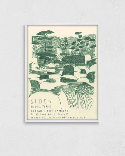 SIDES Exhibition Poster (Yvon Lambert, 2018)ポスター【Nigel Peake│ナイジェル・ピーク】（60×45）