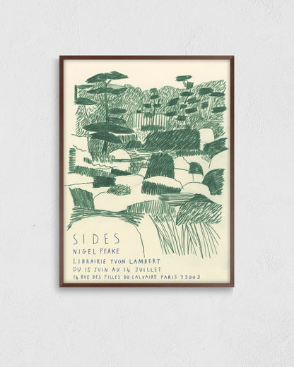 SIDES Exhibition Poster (Yvon Lambert, 2018)ポスター【Nigel Peake│ナイジェル・ピーク】（60×45）