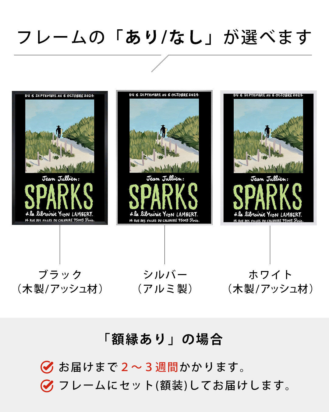 SPARKS Exhibition Poster (Yvon Lambert, 2024)ポスター【Jean Jullien│ジャン・ジュリアン】（46×33）