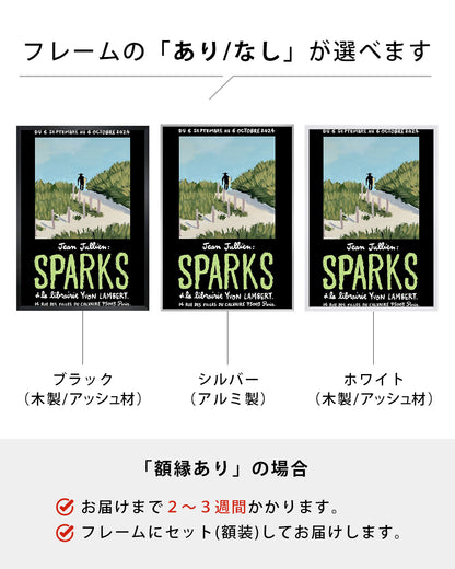 SPARKS Exhibition Poster (Yvon Lambert, 2024)ポスター【Jean Jullien│ジャン・ジュリアン】（46×33）