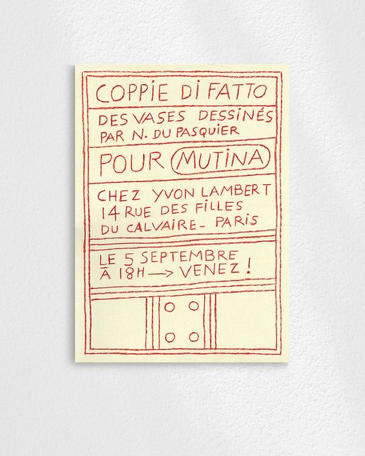 COPPIE DI FATTO Poster (Mutina × Yvon Lambert)ポスター【Nathalie Du Pasquier│ナタリー・ドゥ・パスキエ】（46×33）