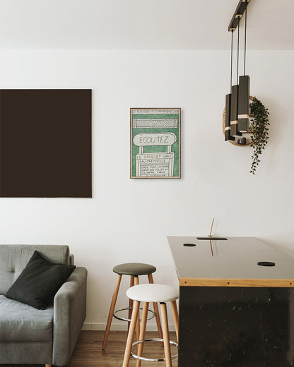 Écoutez le criquet vert au crépuscule Exhibition Poster (Yvon Lambert, 2025)ポスター【Nathalie Du Pasquier│ナタリー・ドゥ・パスキエ】（46×33）