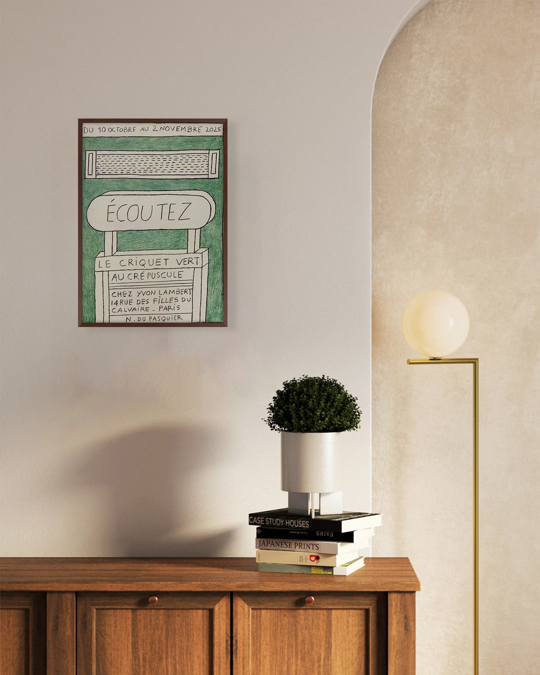 Écoutez le criquet vert au crépuscule Exhibition Poster (Yvon Lambert, 2025)ポスター【Nathalie Du Pasquier│ナタリー・ドゥ・パスキエ】（46×33）