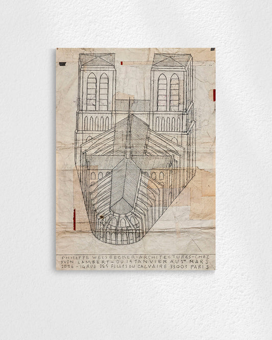 Architectures Exhibition Poster (Yvon Lambert, 2026)ポスター【Philippe Weisbecke│フィリップ・ワイズベッカー】（46×33）