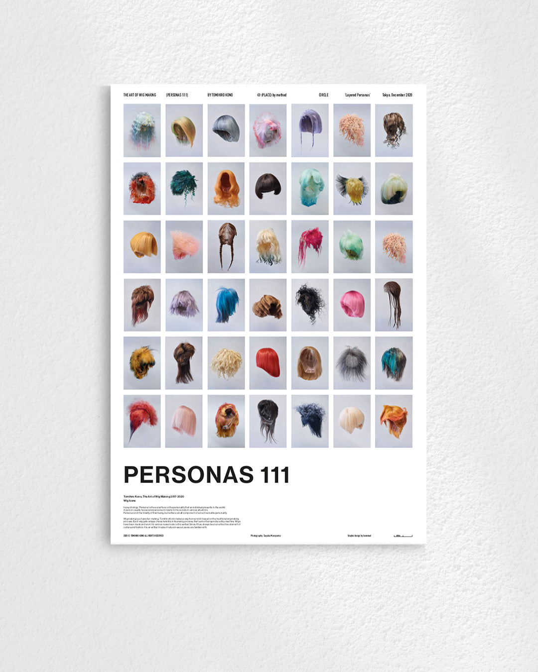 PERSONAS 111(WIG ICONS)ポスター【Tomihiro Kono│河野富広】（64cm×44cm）