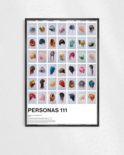 PERSONAS 111(WIG ICONS)ポスター【Tomihiro Kono│河野富広】（64cm×44cm）
