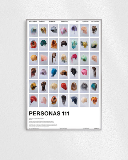 PERSONAS 111(WIG ICONS)ポスター【Tomihiro Kono│河野富広】（64cm×44cm）