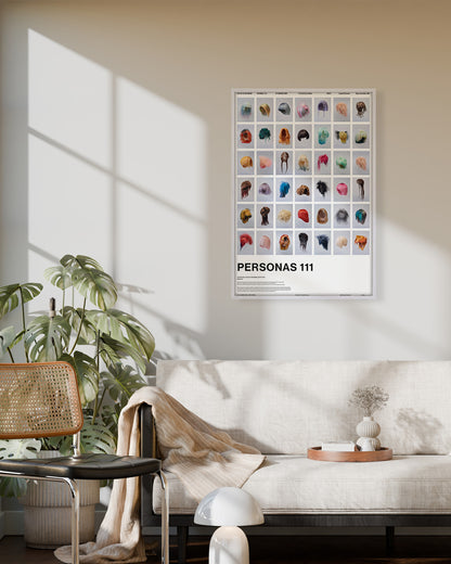 PERSONAS 111(WIG ICONS)ポスター【Tomihiro Kono│河野富広】（64cm×44cm）