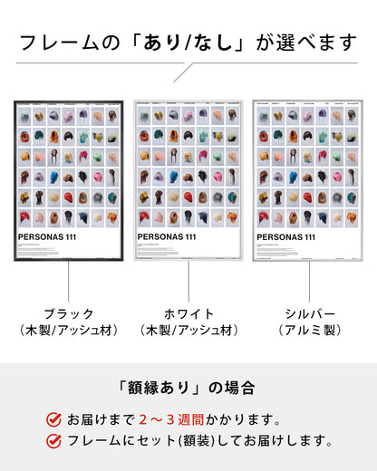 PERSONAS 111(WIG ICONS)ポスター【Tomihiro Kono│河野富広】（64cm×44cm）