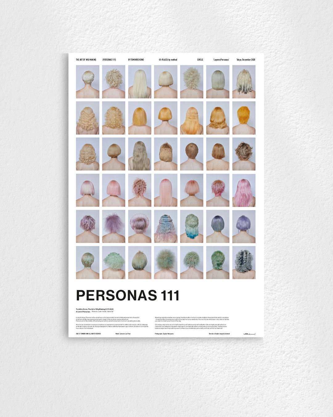 PERSONAS 111(Pastel Color Back Shots)ポスター【Tomihiro Kono│河野富広】（64cm×44cm）
