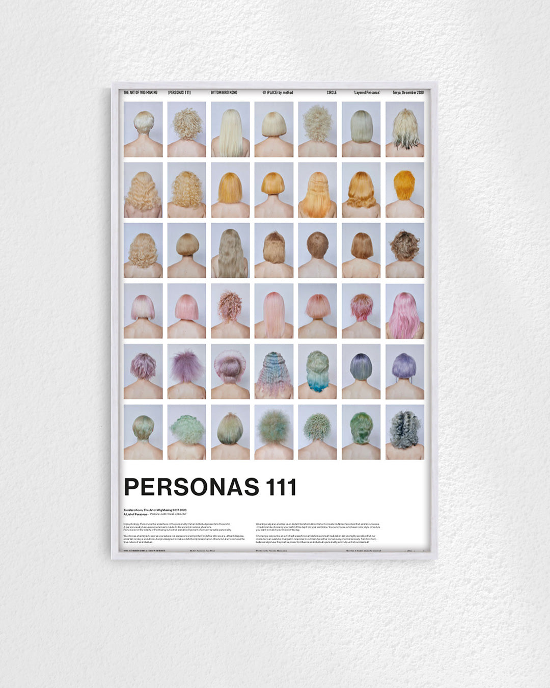 PERSONAS 111(Pastel Color Back Shots)ポスター【Tomihiro Kono│河野富広】（64cm×44cm）
