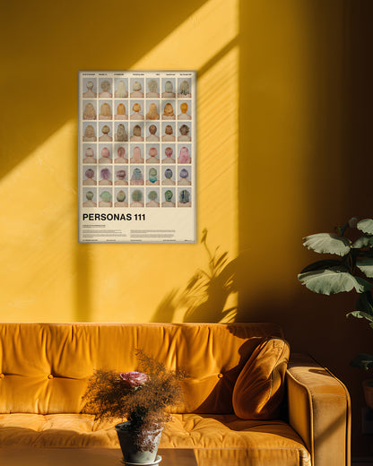 PERSONAS 111(Pastel Color Back Shots)ポスター【Tomihiro Kono│河野富広】（64cm×44cm）