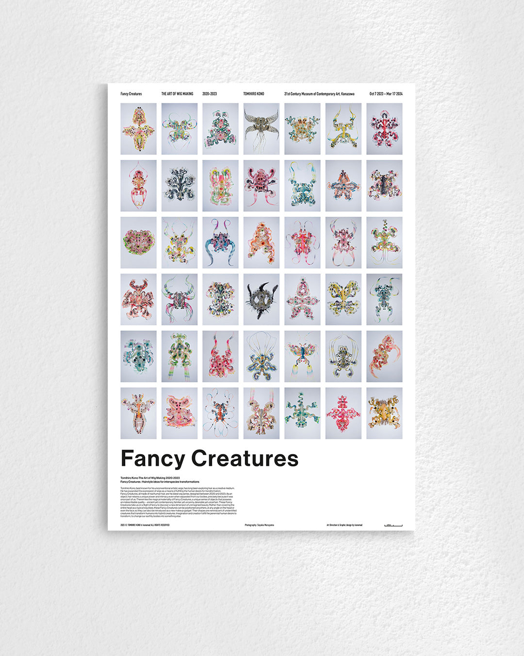 Fancy Creatures(The Art of Wig Making 2020–2023)ポスター【Tomihiro Kono│河野富広】（64cm×44cm）
