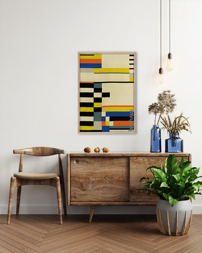 Bauhaus-Archiv(bauhaus textiles)ポスター【Bauhaus│バウハウス】【Ruth Hollós-Consemüller│ルース・ホロス・コンスムミュラー】（84cm×60cm）