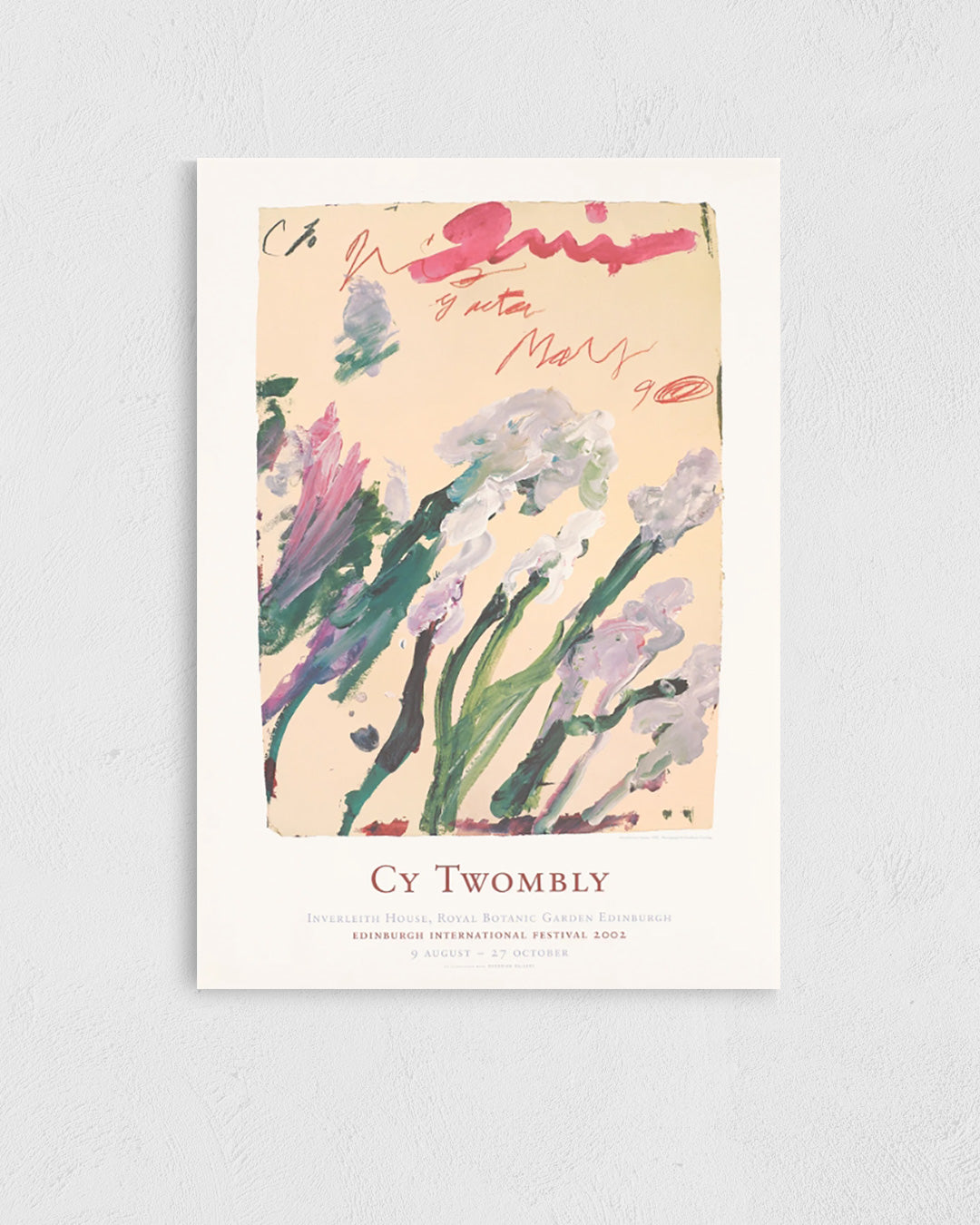Edinburgh International Festival, 2002Exhibition Posterポスター【Cy Twombly│サイ・トゥオンブリー】（100×69）