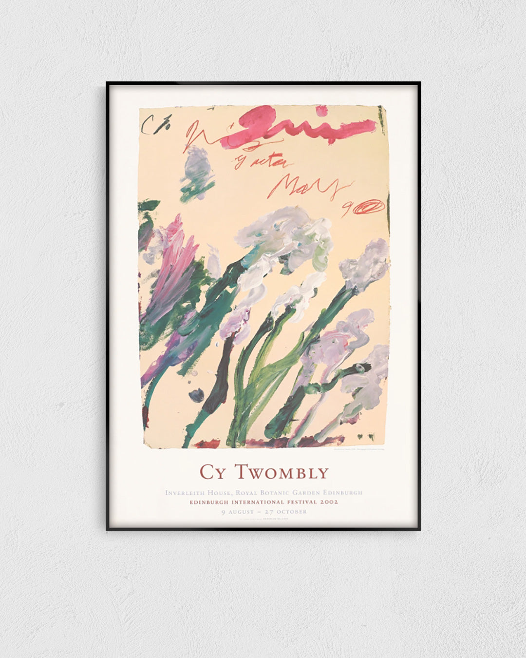 Edinburgh International Festival, 2002Exhibition Posterポスター【Cy Twombly│サイ・トゥオンブリー】（100×69）
