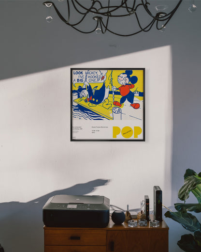 Mitos del Pop (Look Mickey, 1961)ポスター【Roy Lichtenstein│ロイ・リキテンスタイン】（50.5×48.5）