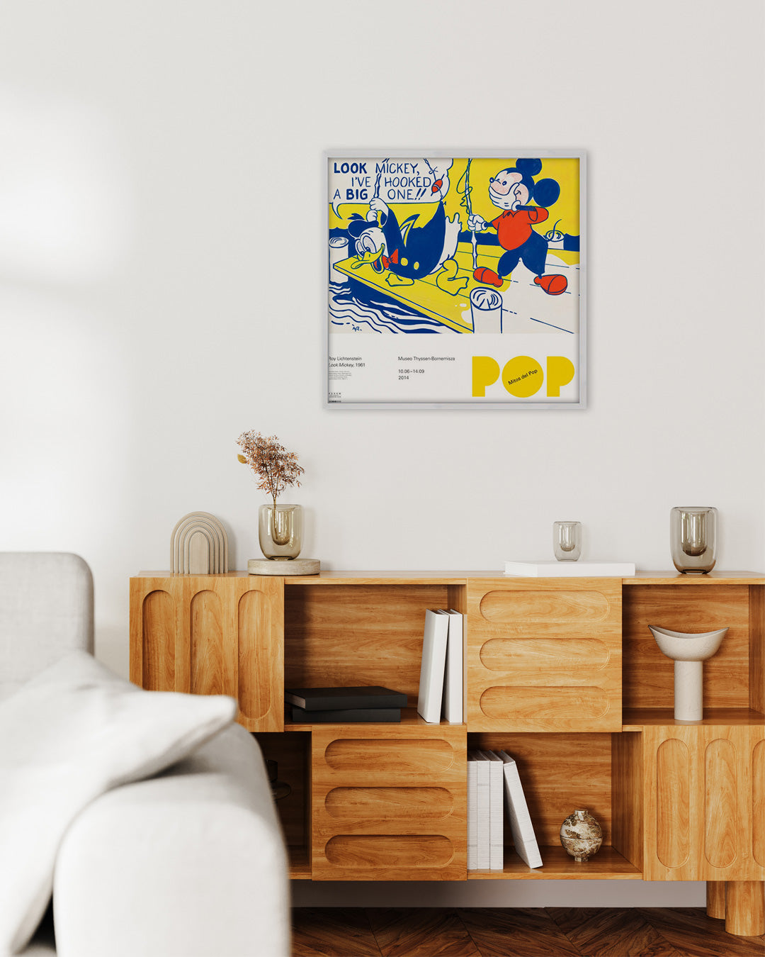 Mitos del Pop (Look Mickey, 1961)ポスター【Roy Lichtenstein│ロイ・リキテンスタイン】（50.5×48.5）