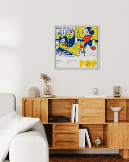 Mitos del Pop (Look Mickey, 1961)ポスター【Roy Lichtenstein│ロイ・リキテンスタイン】（50.5×48.5）