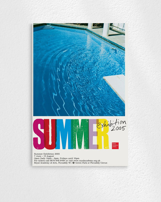 Royal Academy Summer Exhibition Poster 2005 — Pools (detail)ポスター【Ed Ruscha│エド・ルシェ】（76.1×50.9）
