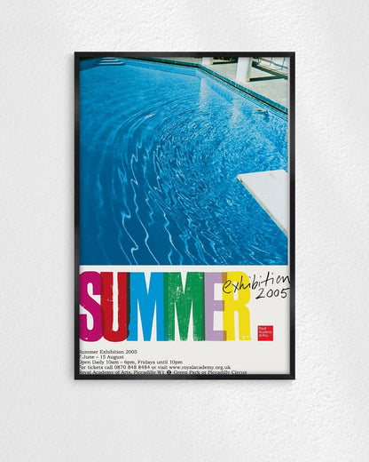 Royal Academy Summer Exhibition Poster 2005 — Pools (detail)ポスター【Ed Ruscha│エド・ルシェ】（76.1×50.9）