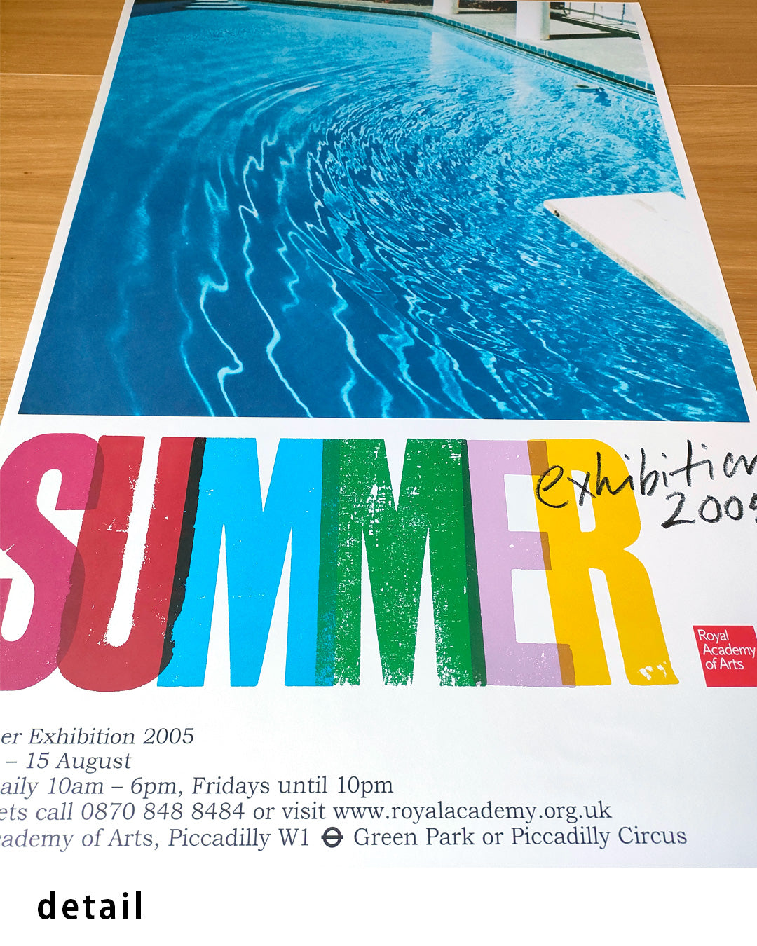 Royal Academy Summer Exhibition Poster 2005 — Pools (detail)ポスター【Ed Ruscha│エド・ルシェ】（76.1×50.9）