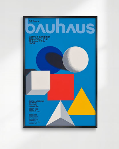 Bauhaus 50 Years Exhibition Posterポスター【Herbert Bayer│ヘルベルト・バイヤー】（76.1×50.6）